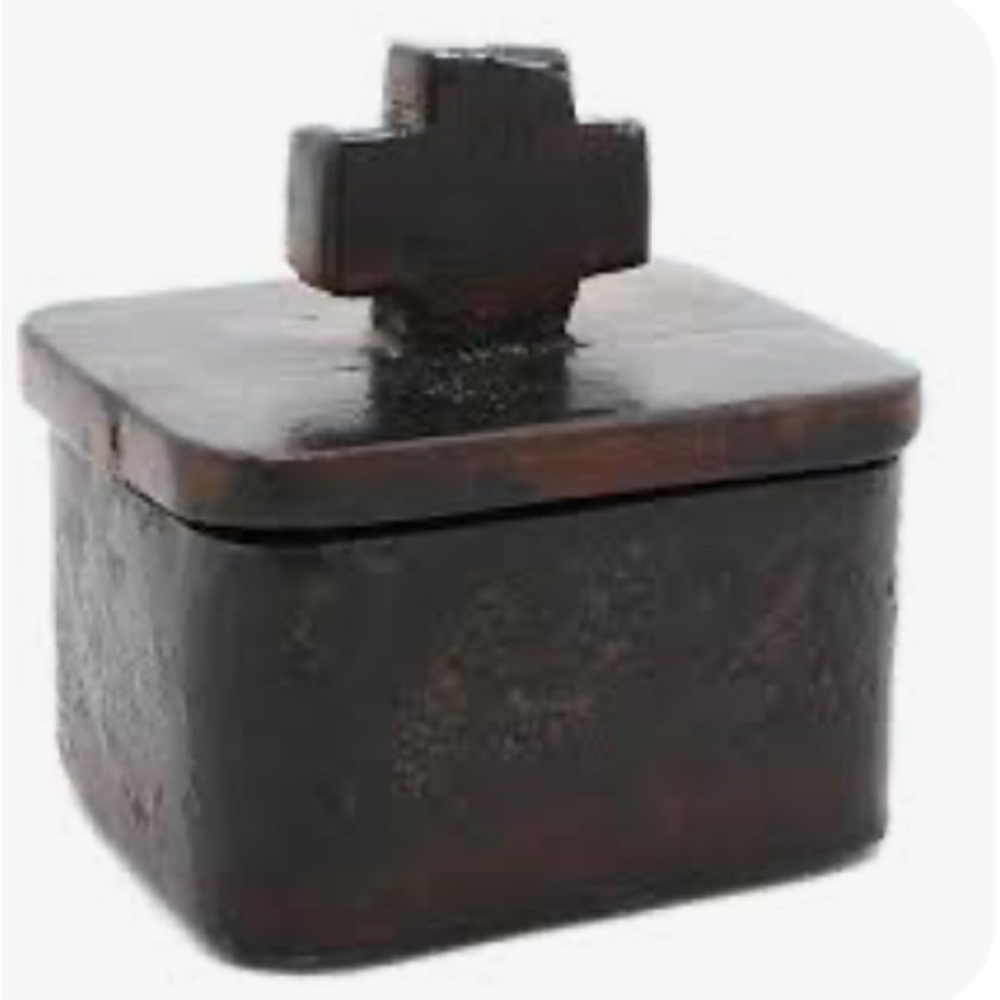 RARE Jan Barboglio Hand Forged Cross Blessing Box